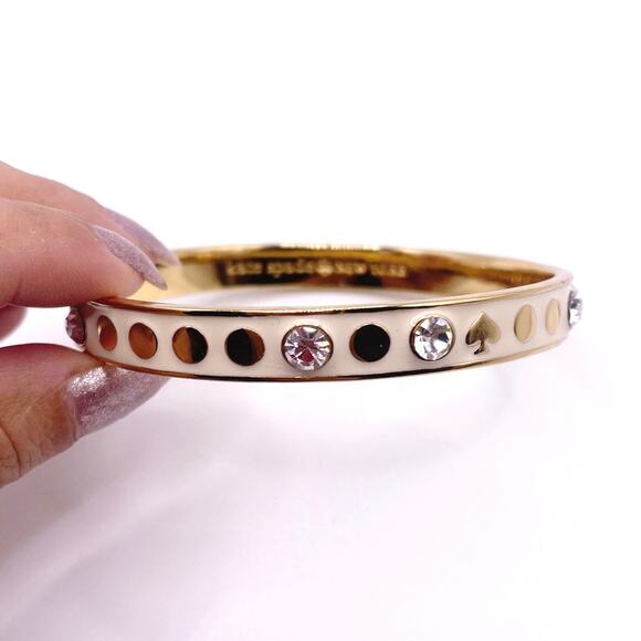 Kate Spade Bangle Bracelet White Enamel - Picture 5 of 6